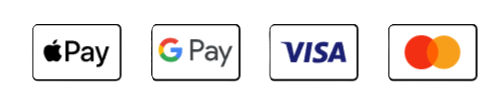 Sichere Zahlungsmethoden: Visa, Mastercard, PayPal, Apple Pay, Google Pay